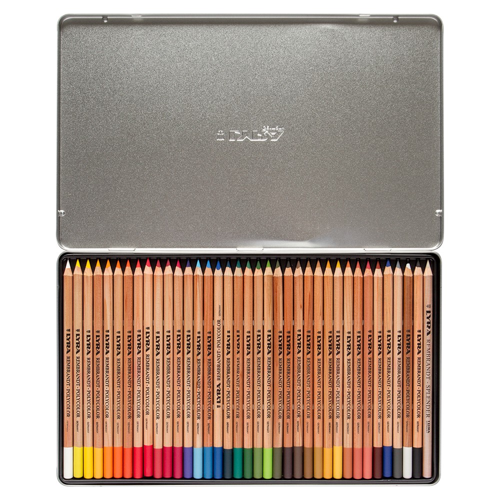 Lyra : Rembrett Lot de Crayons de Couleurs Multi-Couleurs :  Boite en Métal  36 pcs