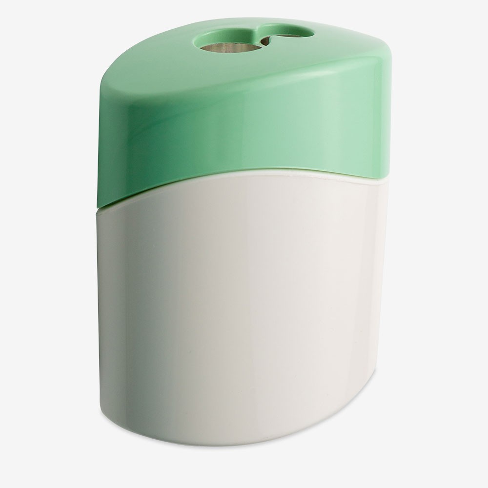M+R : Green Line : Double Hole  Metal Pencil Sharpener