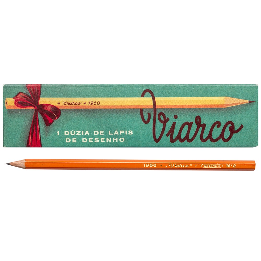 Viarco :Crayon Vintage : Boîte Verte : Lot de 12 HB