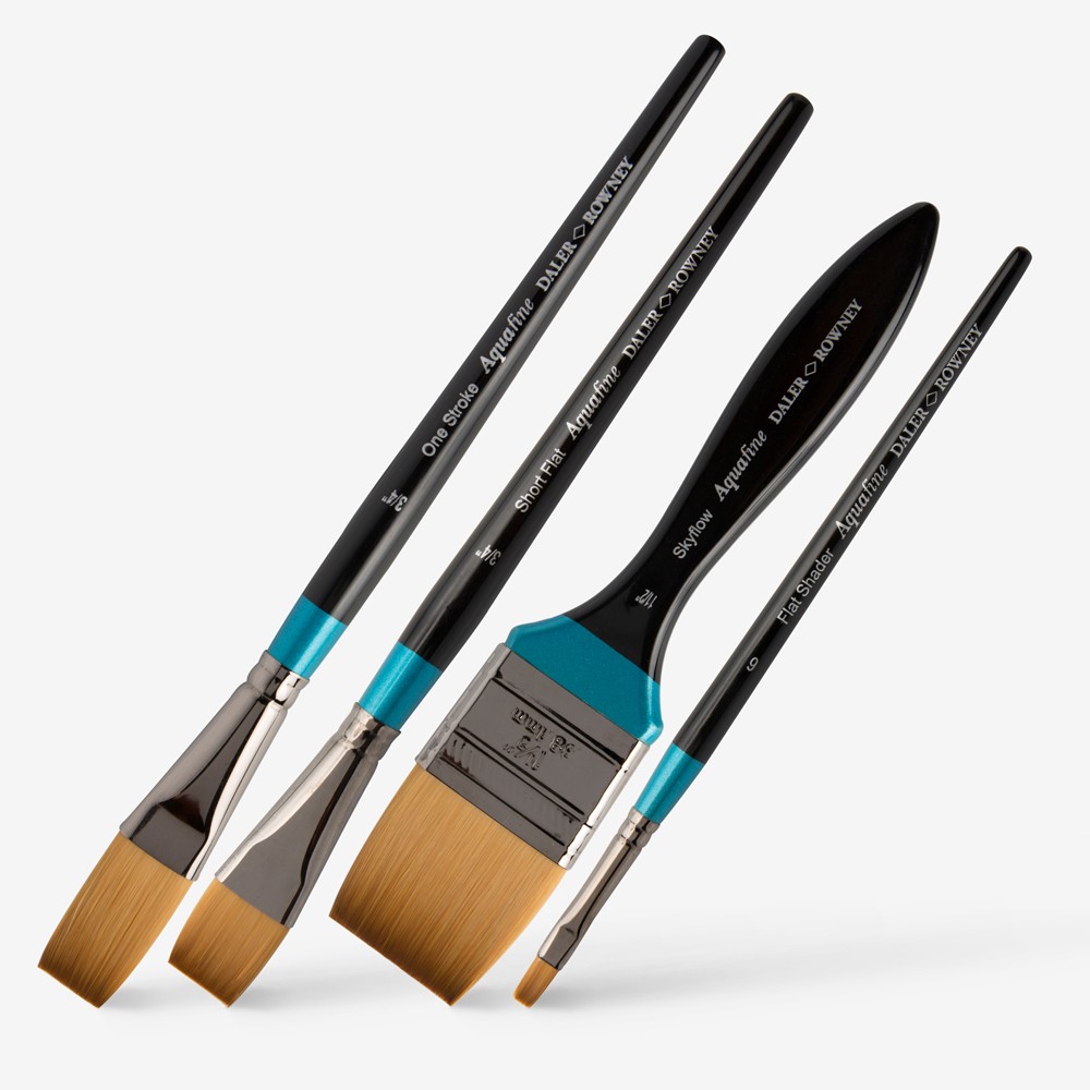 Daler Rowney : Aquafine Watercolour Brushes : Flats