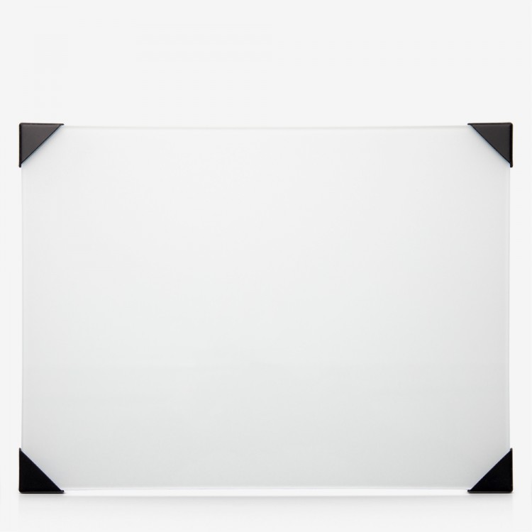 New Wave : Posh : Table Top Glass Palette : 9x12in (Apx.23x30cm) : White