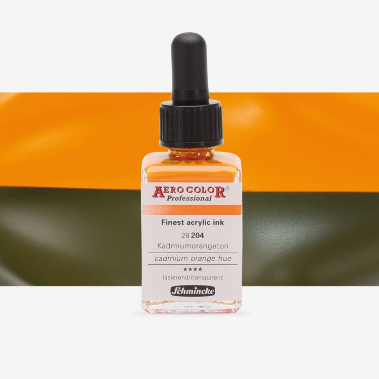 Schmincke :Aero Color : Encre Acrylique de Qualité Supérieure : 28ml Cadmium Orange Hue