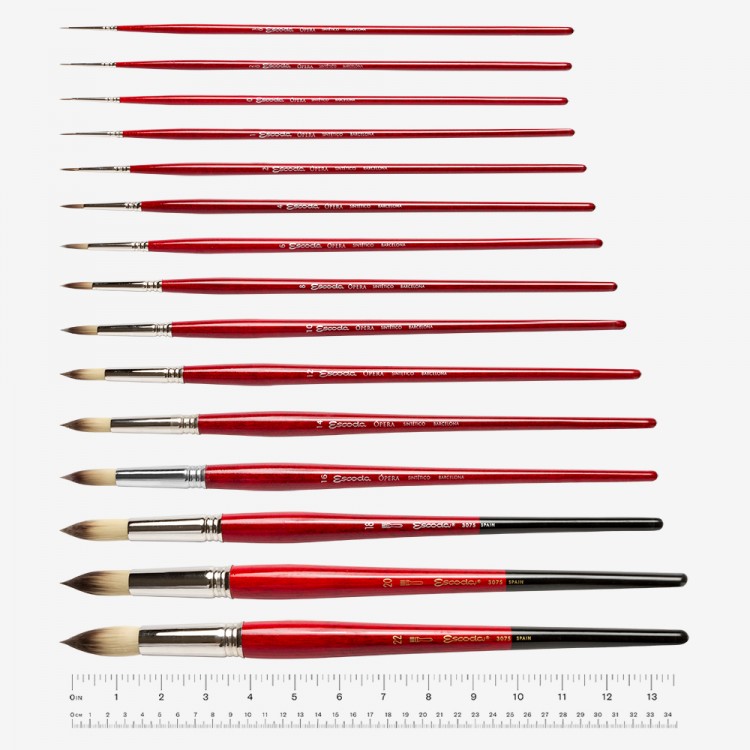 Escoda Opera 3060 Oil and Acrylic Takatsu Synthetic Paint Brush Filbert Size 16 