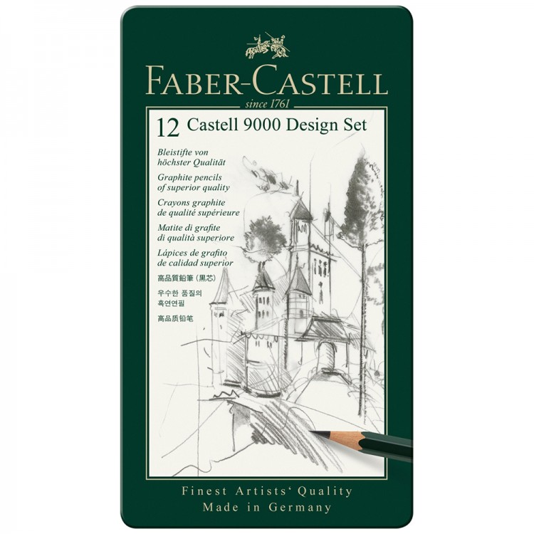 Faber Castell : Castell 9000 : Crayons : Design :  Lot de 12