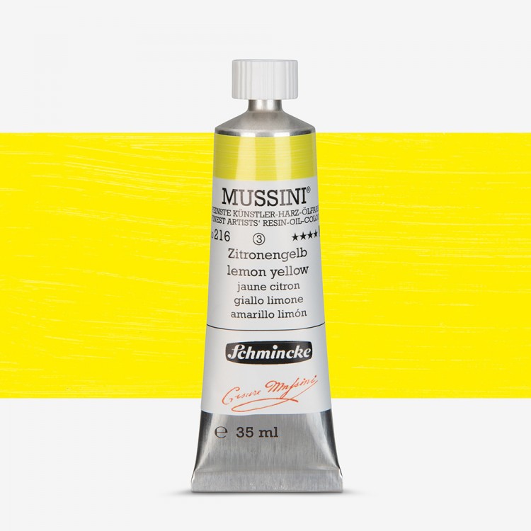 Schmincke : Mussini Oil : Peinture à l'Huile : 35ml : Lemon Yellow