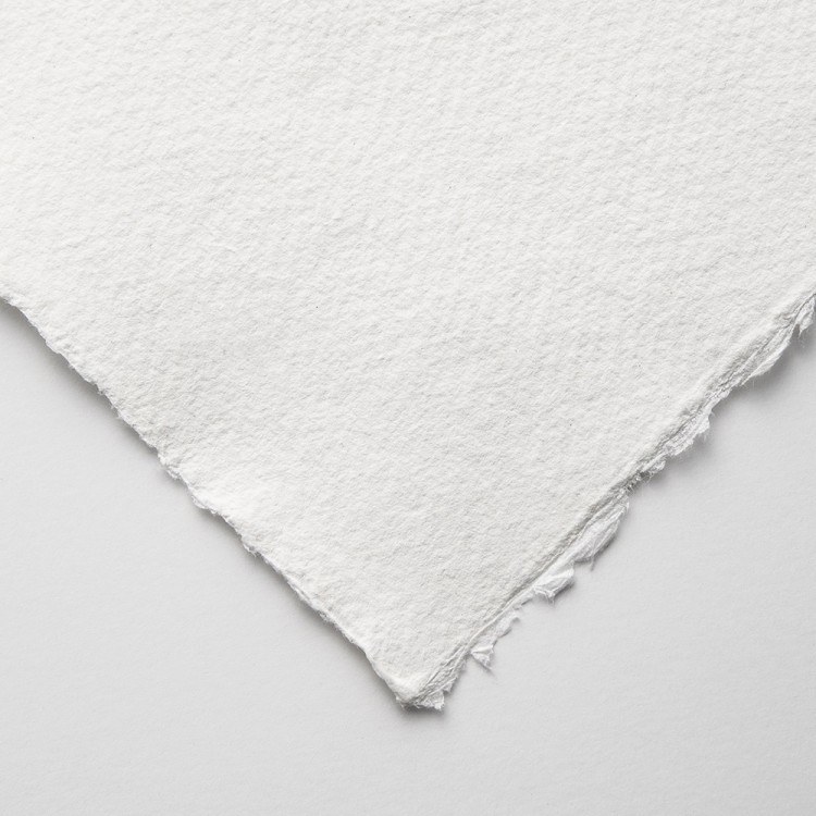 Khadi :Papier Tissu Blanc : 150 gsm : A Moyen Grammage : 15x21cm : Lot de 20 Feuilles