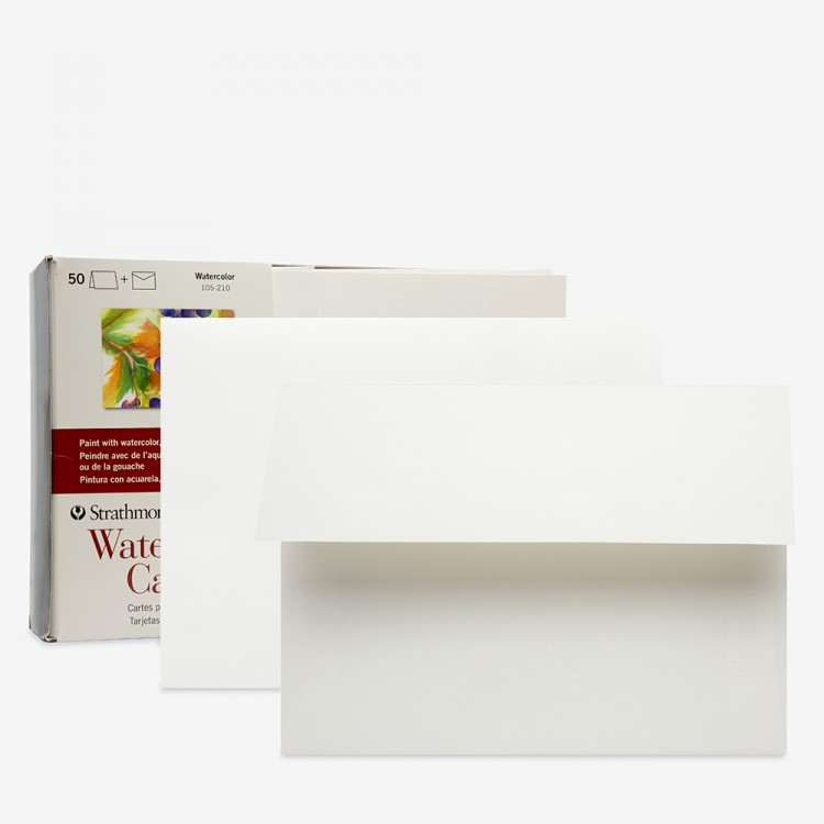 Strathmore : Watercolour Cards : 5x6.875in (Apx.13x17cm) : Pack of 50 : White