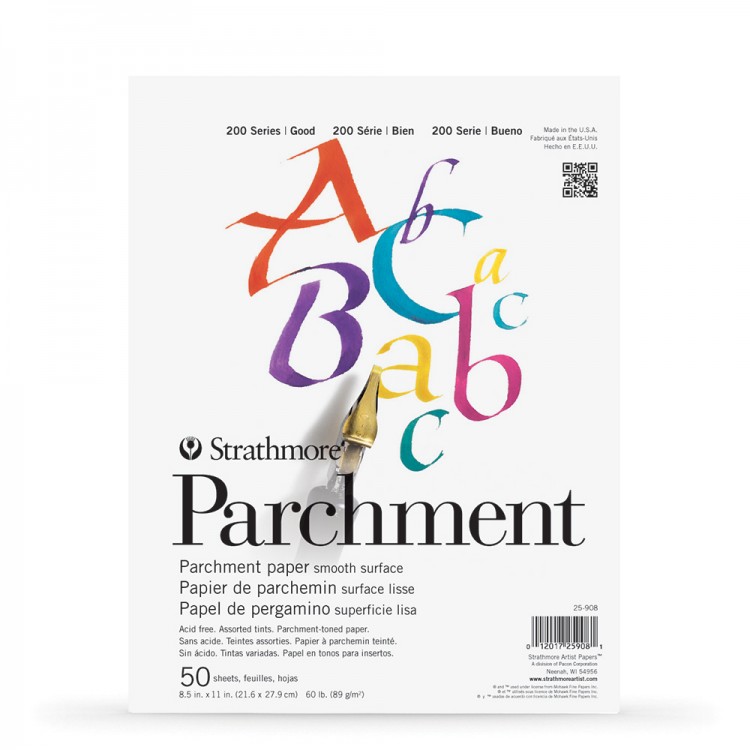 Strathmore : 200 Series : Parchment Pad : 89gsm : 50 Sheets : 8.5x11in (Apx.22x28cm)