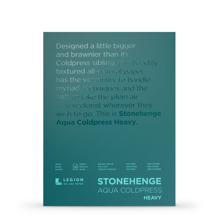 Stonehenge : Aqua Grammage : Bloc Papier Aquarelle : 400lb (600g) : 20x30cm : Grain Fin