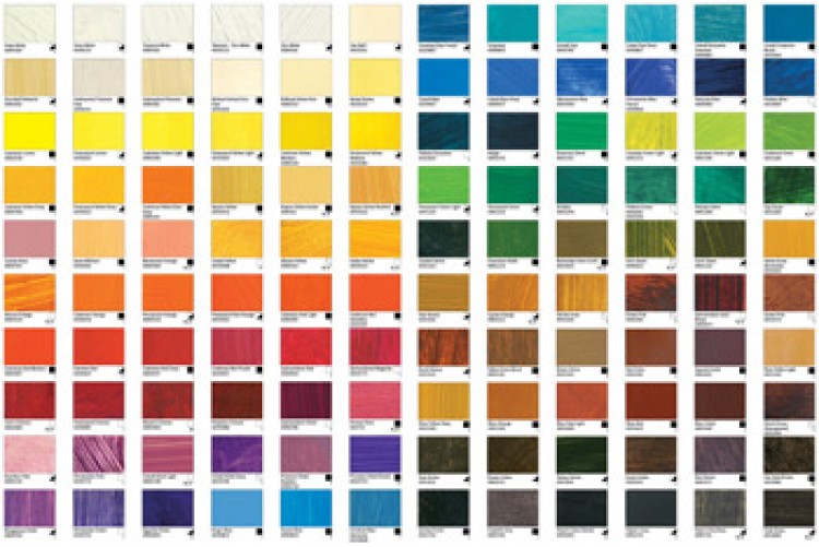 Oil Paint Color Chart