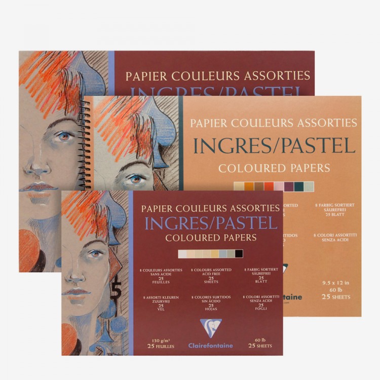 Clairefontaine : Ingres Pastel Paper Pads : 25 Sheets
