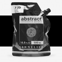 Sennelier : Abstract Acrylic Paint : 500ml : Satin : Mars Black