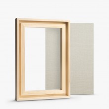 Jackson's : 20x30cm (Apx.8x12in) Handmade Board 681 Rough Grain Clear Primed Linen and Ready-Made Lime Wood Frame Set
