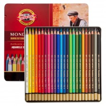 Koh-I-Noor : Mondeluz : Crayons de Couleurs Aquarelles 3724 : Lot de 25