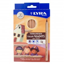 Lyra :Grands Crayons de Couleurs  : Skin Tone : Lot de 12