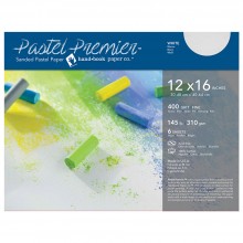 Global : Pastel Premier : Papier Pastel Granuleux: Fine (Medium) Cran : 30x40cm : Lot de 6 : Blanc White