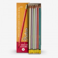 Viarco :Crayon Vintage : Boîte Dorée : Lot de 12 HB