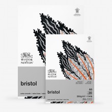 Winsor & Newton : Bristol Board Pad : 250gsm : 20 Sheets : Extra Smooth : Bright White