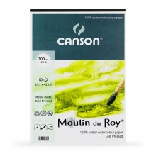 Canson : Moulin du Roy : Bloc Papier Aquarelle : A3 : 300gsm : 10 Feuilles : Grain Fin