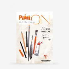 Clairefontaine : PaintOn : Glued Pad : 250gsm : 40 Sheets : A5 : White