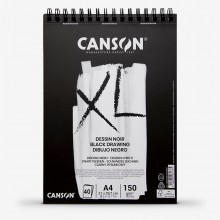 Canson : XL : Black : Spiral Pad : 150gsm : 40 Sheets : A4