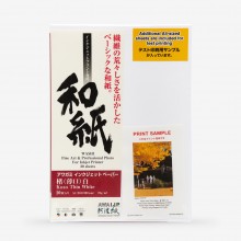 Awagami Washi : Kozo Thin White : Inkjet Paper : 70gsm : 20 Sheets : A4