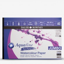 Daler Rowney : Aquafine Watercolour Pad : 300gsm : A3 : Jumbo : 50 sheets : Cold Pressed : Not