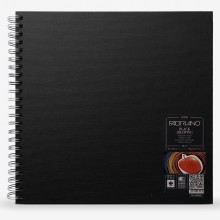 Fabriano : Spiral Sketch Book : Black :12x12in : 30x30cm : 190gsm : 40 Sheets