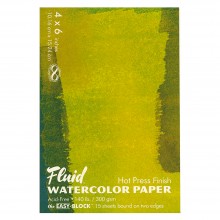 Global : Fluid Easy Bloc : Papier Aquarelle : 300gsm : 11x15cm : Grain Satiné