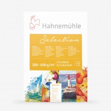 Hahnemuhle : Aquarell Selection : Watercolour Paper Pad : 12 Sheets : 17x24cm (Apx.7x9in)