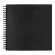 Seawhite :30x30cm Carte Noire 220gsm : 40 Pages: bloc à spirales