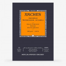 Arches : Aquarelle : Gummed Watercolour Pad : A3 : 12 sheets : 140lb : 300gsm  Rough