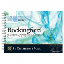 Bockingford :Bloc Papier Spiral : 25x35cm : 300gsm : 12 Feuilles : Grain Fin