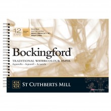 Bockingford :Bloc Papier Spiral : 25x35cm : 300gsm : 12 Feuilles : Grain Torchon