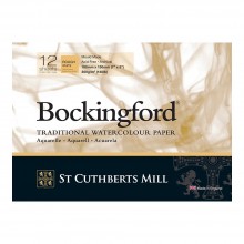 Bockingford : Bloc Encollé : 12x18cm : 300gsm : 12 Feuilles : Grain Torchon