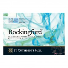 Bockingford : Bloc Encollé : 7x10in : 300gsm : 12 Feuilles : Grain Fin surface