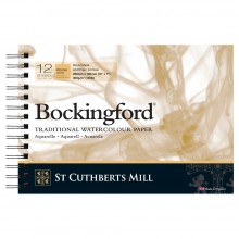 Bockingford :Bloc Papier Spiral : 7x10in : 300gsm : 12 Feuilles : Grain Torchon