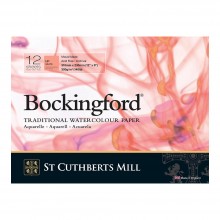 Bockingford : Bloc Encollé : 20x30cm : 300gsm : 12 Feuilles : Grain Satiné