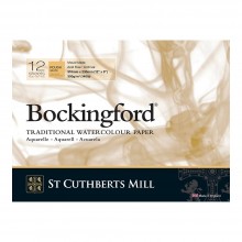 Bockingford : Bloc Encollé : 20x30cm : 300gsm : 12 Feuilles : Grain Torchon