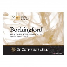 Bockingford : Papier Aquarelle : Glued Pad : 300gsm : 12 Feuilles : A3 : Grain Torchon