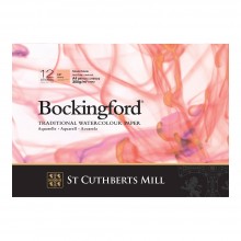 Bockingford : Bloc Encollé : 8.2x11.8in : A4 : 300gsm : 12 Feuilles : Grain Satiné