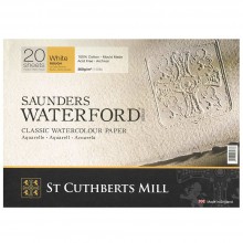 Saunders Waterford : Bloc : 300g : 26x36cm : 25x35cm : 20 Feuilles : Grain Torchon
