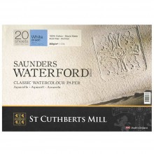 Saunders Waterford : Bloc : 300g : 36x51cm : 14x20in : 20 Feuilles : Grain Fin