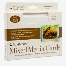 Strathmore : Mixed Media Cards : 5x6.875in (Apx.13x17cm) : Pack of 10 : White