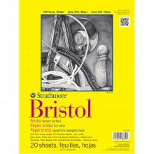 Strathmore :300 : Série : Papier Bristol : Bloc: 28x35cm : 20 Feuilles : Fini Vélin