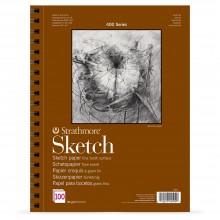 Strathmore : 400 Series : Spiral Sketch Pad : 89gsm : 100 Sheets : A2