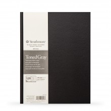 Strathmore : 400 Series : Hardbound Toned Grey Sketchbook : 118gsm : 128 Pages : 8.5x11in