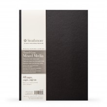 Strathmore : 400 Series : Hardbound Toned Grey Mixed Media Sketchbook : 300gsm : 48 Pages : 8.5x11in