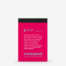 Stonehenge : Aqua : Bloc de Papier  Grain Fin : 9.5x6.3cm : Echantillon  : 1 Par Commete