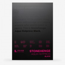 Stonehenge : Aqua Black Watercolour Paper Pad : 140lb (300gsm) : 10x14in (Apx.25x36cm) : Hot Pressed